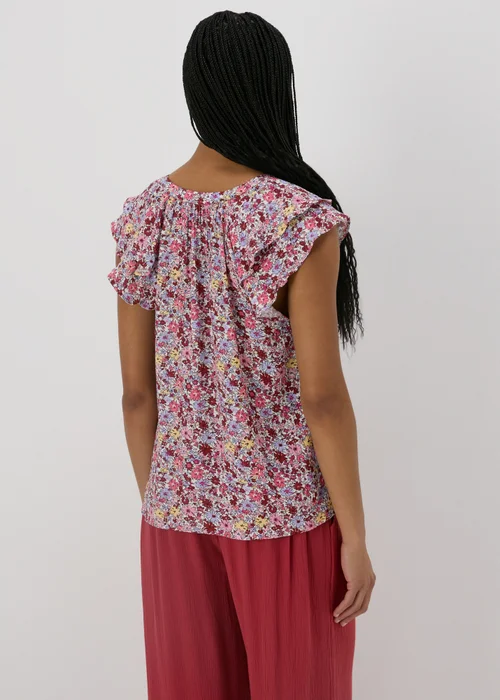 Multicolour Floral V-Neck Blouse - 8 Image 2