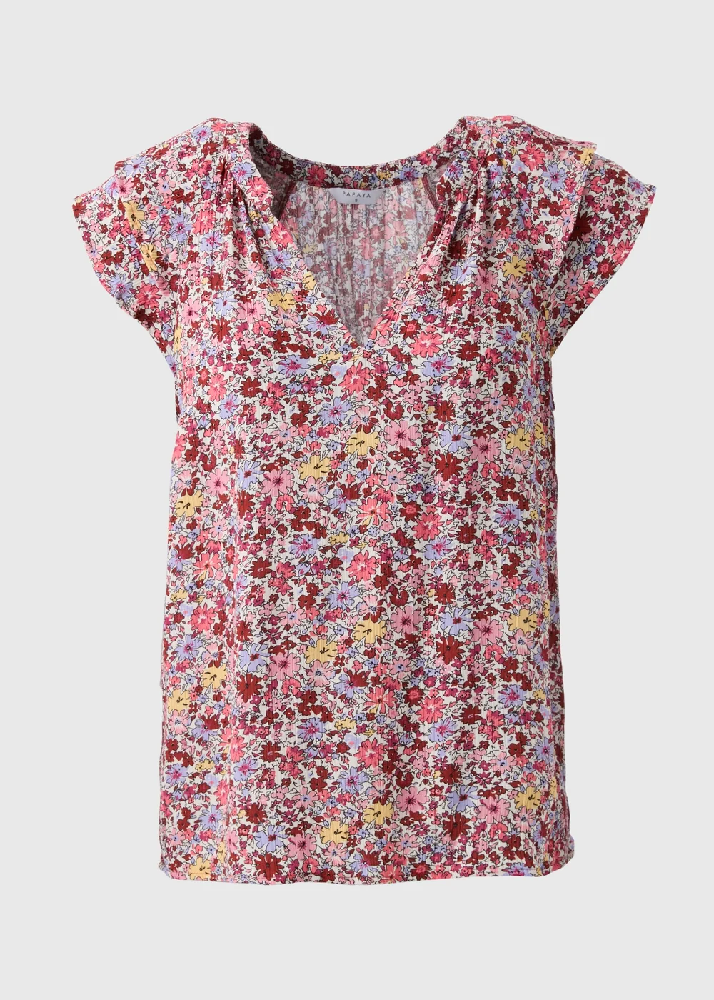 Multicolour Floral V-Neck Blouse - 8 Image 5