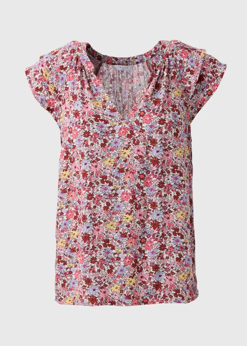 Multicolour Floral V-Neck Blouse - 8 Image 5