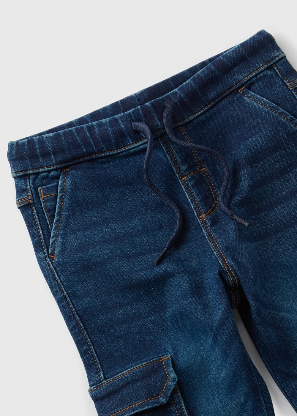 Boys Blue Denim Cargo Trousers (1-7yrs) - 1 half year to 2 Image 2