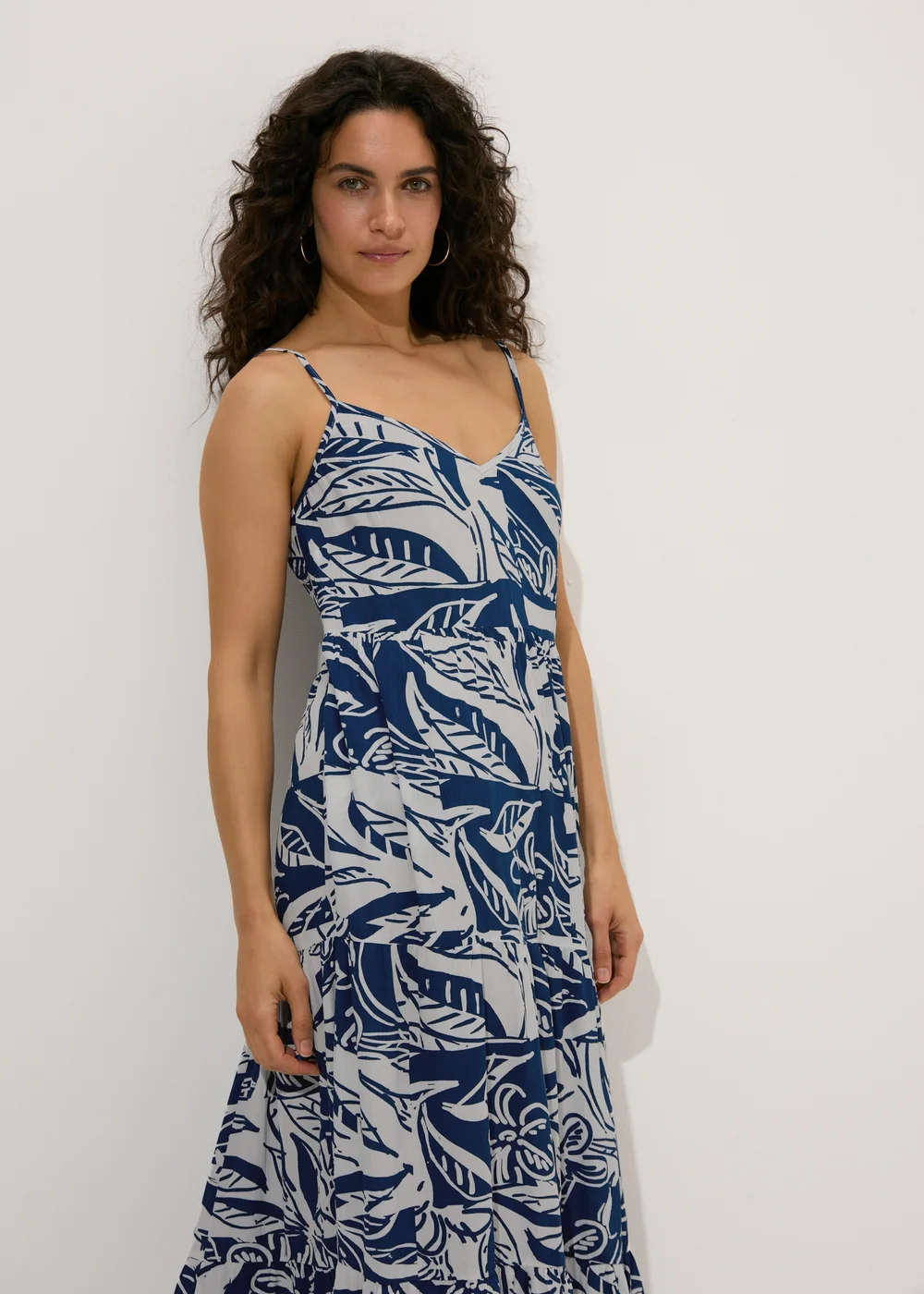 Blue Patterned Crinkle Cami Dress - 8 Image 3