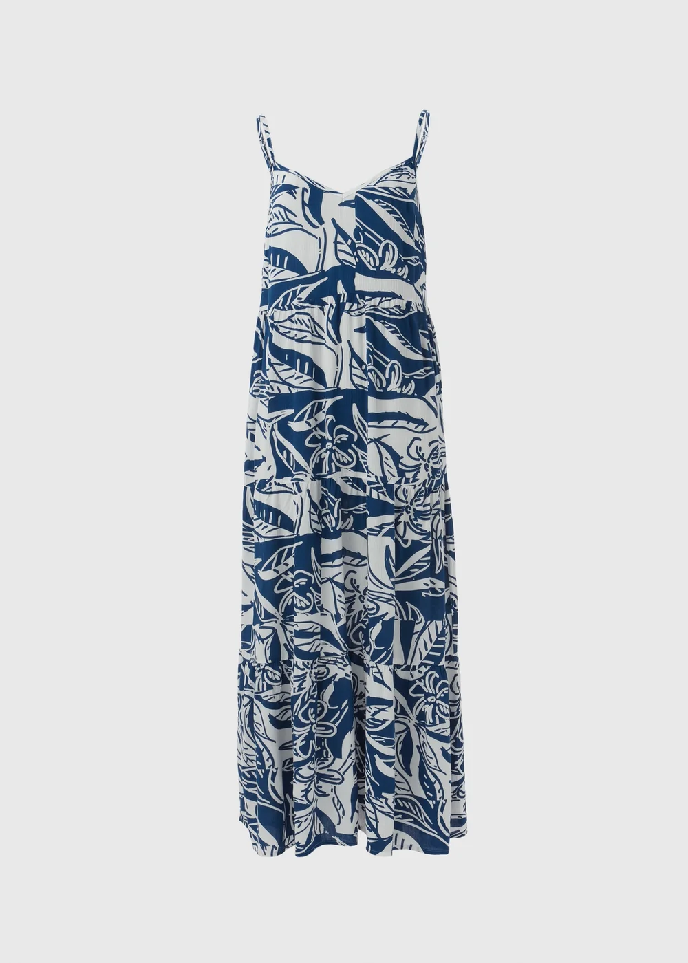 Blue Patterned Crinkle Cami Dress - 8 Image 5