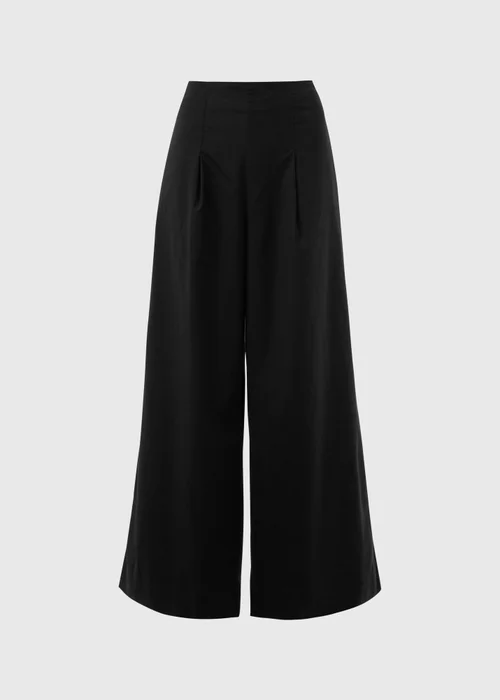 Black Pleat Front Trousers - 8 Image 5