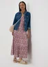 Multicolour Floral Crinkle Cami Midi Dress - Size 8 Image 4