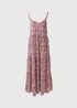 Multicolour Floral Crinkle Cami Midi Dress - Size 8 Image 5