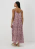 Multicolour Floral Crinkle Cami Midi Dress - Size 8 Image 2