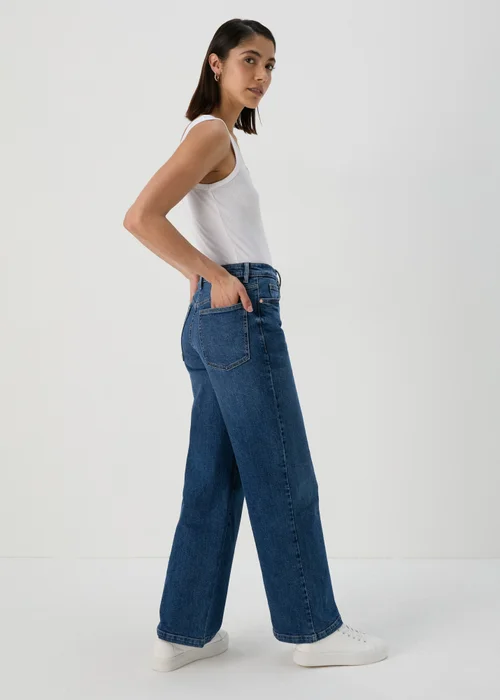 Papaya Petite Indigo Wide Leg Jeans - 6 Image 2
