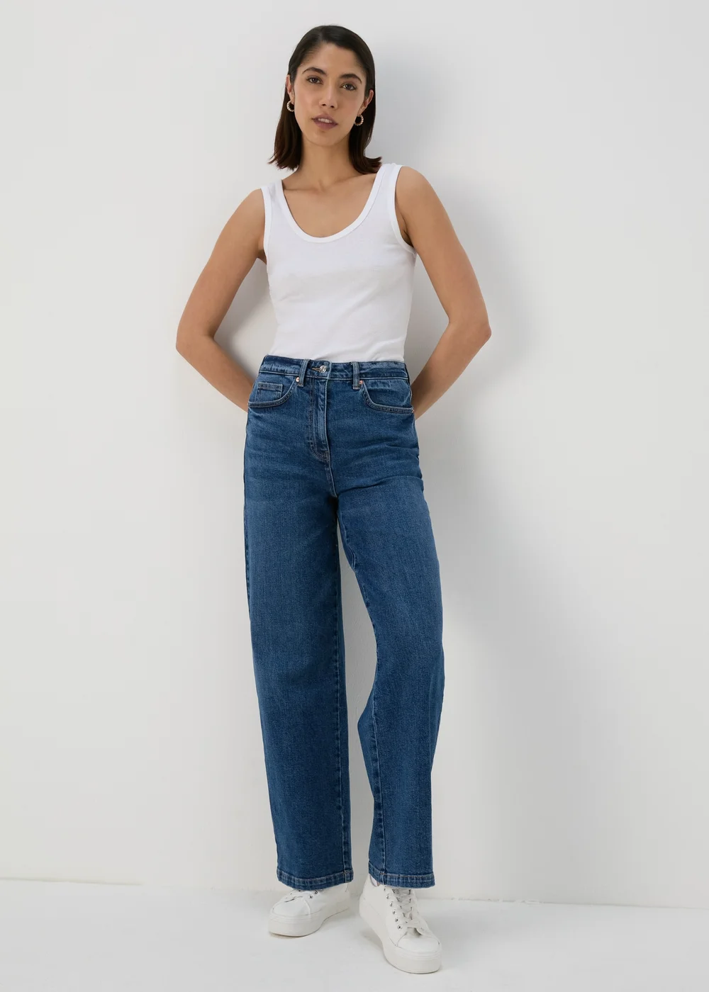 Papaya Petite Indigo Wide Leg Jeans - 6 Image 4