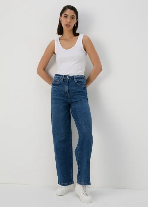 Papaya Petite Indigo Wide Leg Jeans - 6 Image 4