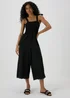 Black Embroidered Hem Jumpsuit - 8 Image 1