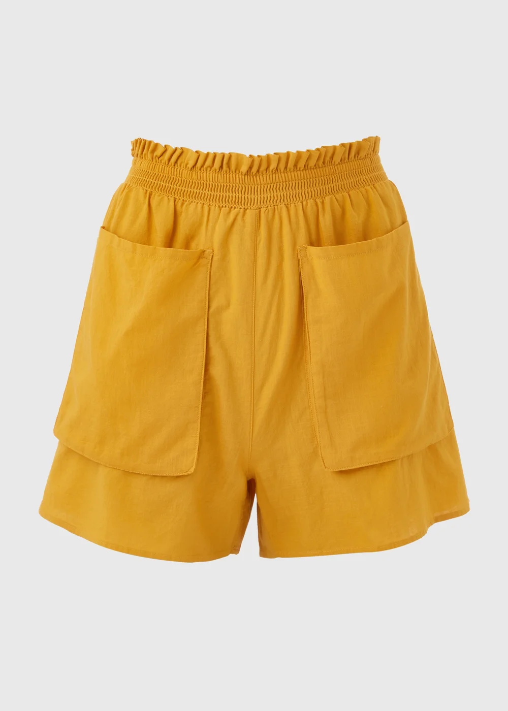 Yellow Pocket Front Shorts - 8 Image 5