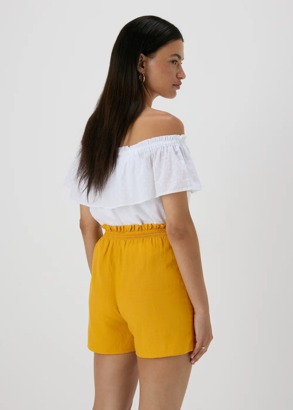 Yellow Pocket Front Shorts - 8 Image 2