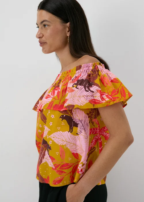 Multicolour Floral Bardot Top - 8 Image 3