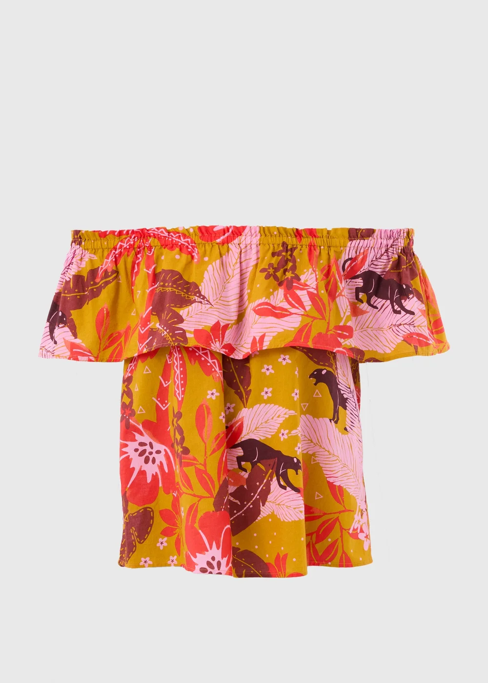 Multicolour Floral Bardot Top - 8 Image 5