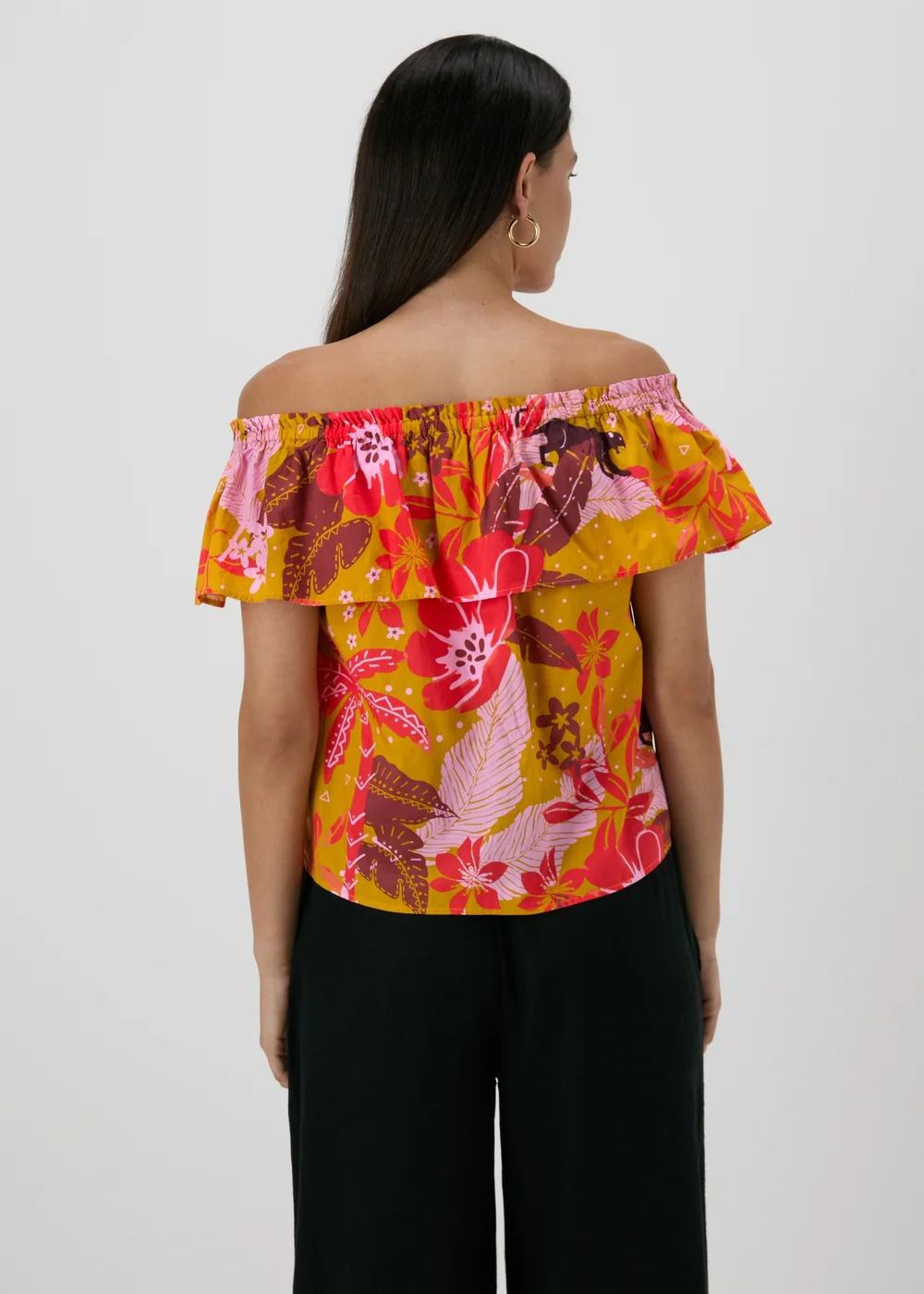 Multicolour Floral Bardot Top - 8 Image 2