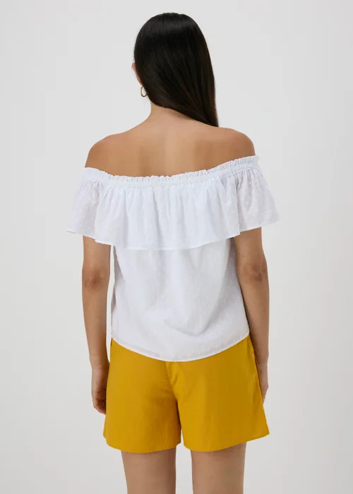 White Spot Print Bardot Top - 8 Image 2