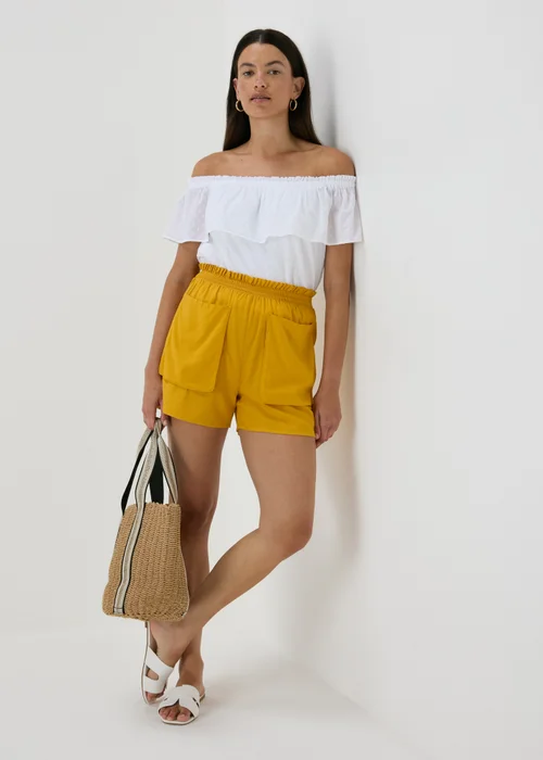 White Spot Print Bardot Top - 8 Image 4