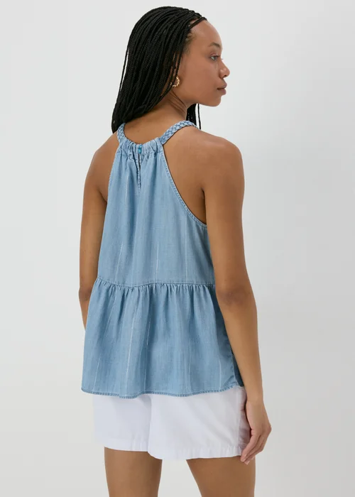 Mid wash Plaited Neck Cami Top - 8 Image 2