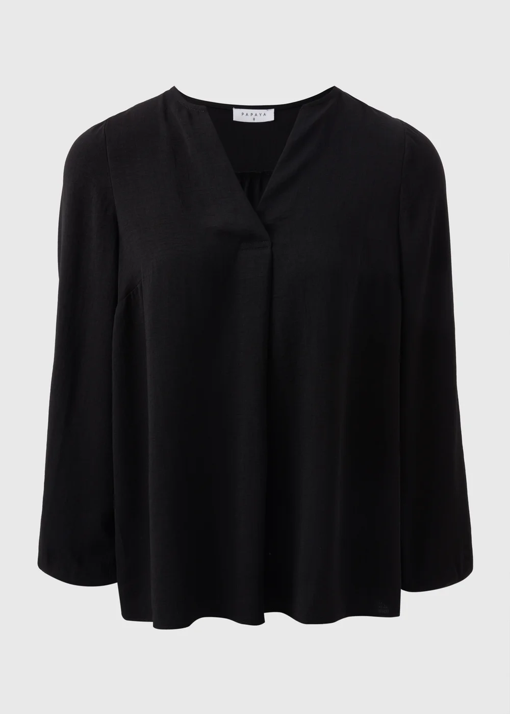 Black V-Neck Blouse - 8 Image 4