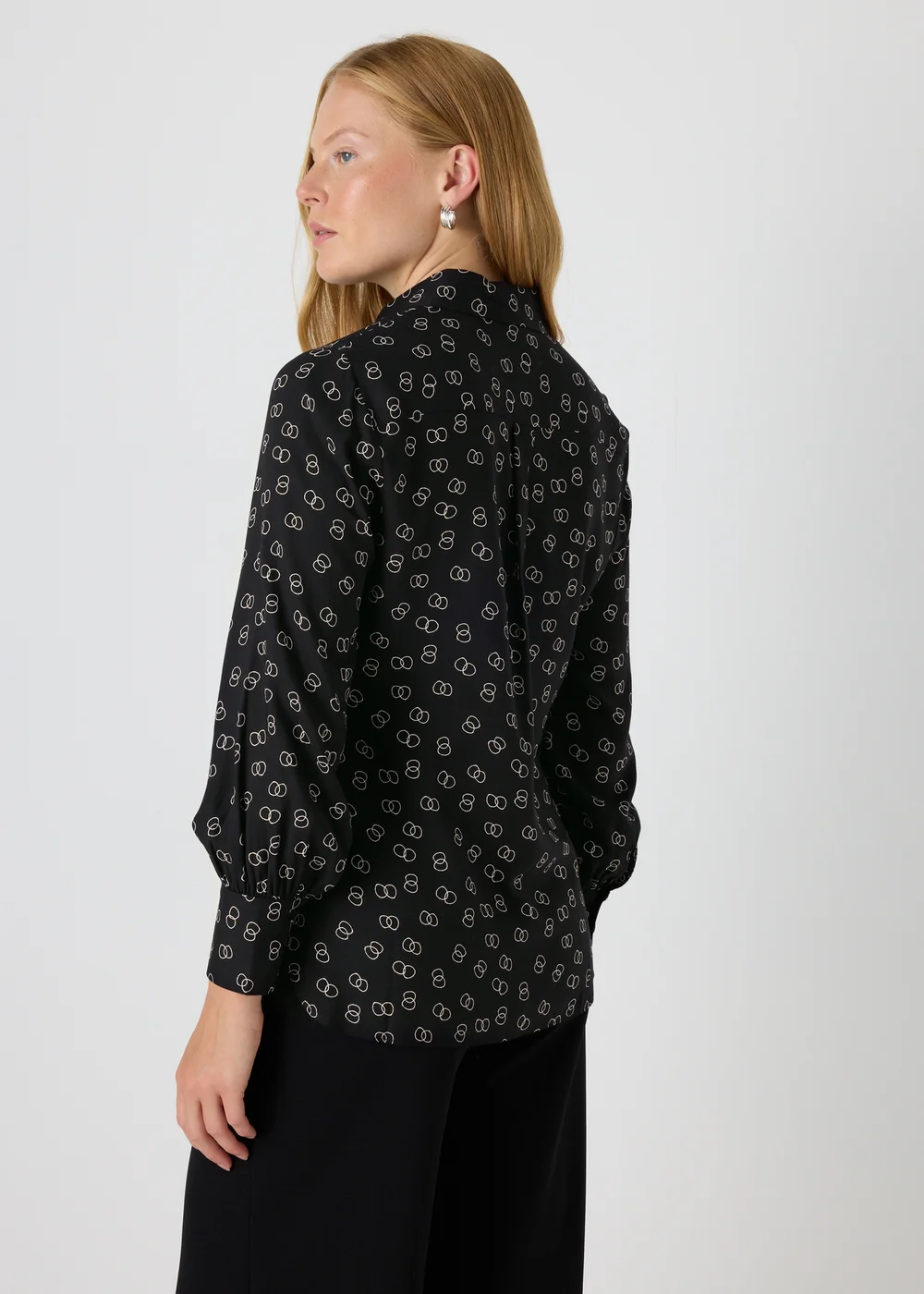 Black Link Print Shirt - 8 Image 2