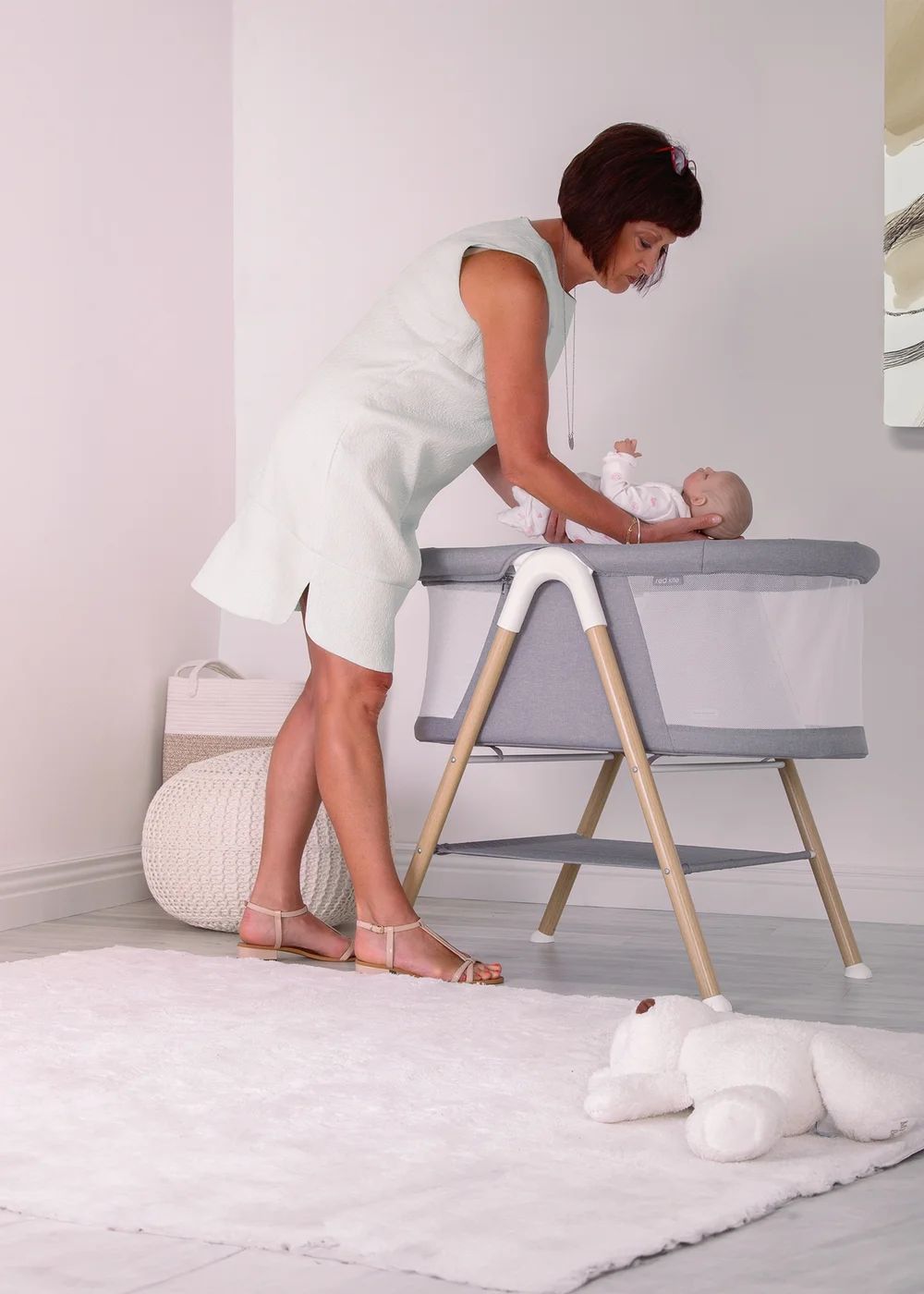 Red Kite Grey Snooze Crib (74cm x 57cm x 88cm) - One Size Image 5