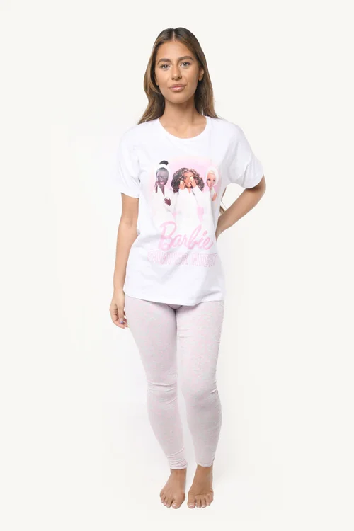 Barbie Ladies Pink Pyjama Set - XS Image 1