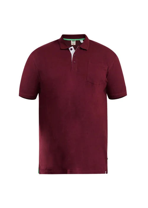 Duke Maroon Grant Pique Kingsize Polo Shirt - 2XL Image 1