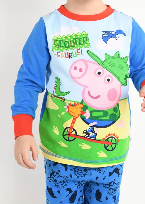 Peppa Pig Kids Blue Pyjama Set (12 mths- 4yrs) - Age 12 - 18 Months Image 3
