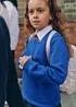 Kids 2 Pack Royal Blue Crew Neck Sweatshirt (3-13yrs) - Age 4 Years Image 2