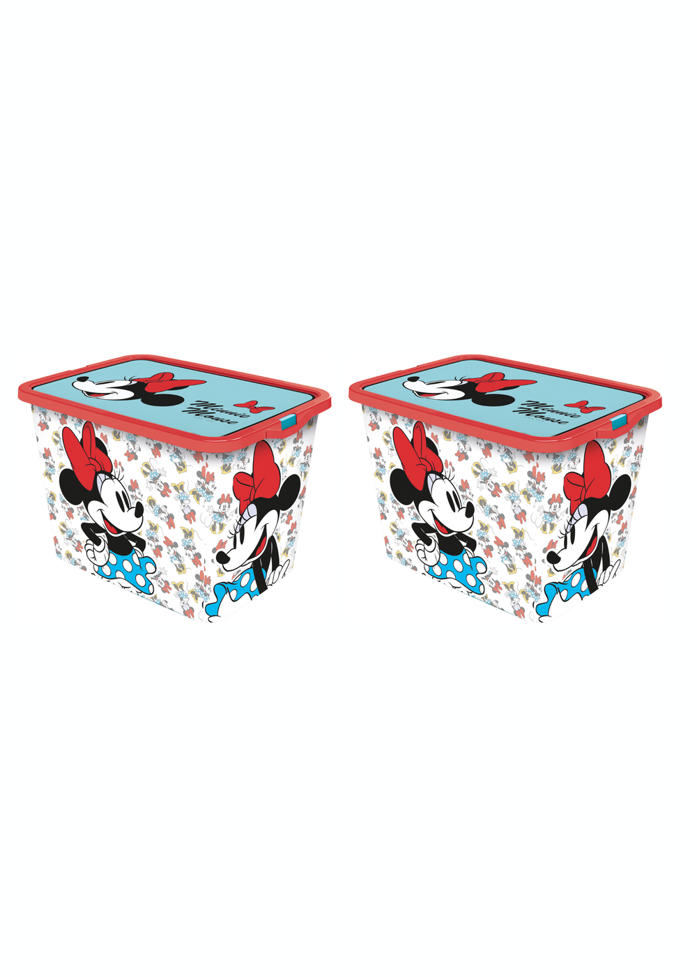 Minnie Mouse Storage Boxes 23L - Set of 2 - One Size Image 1