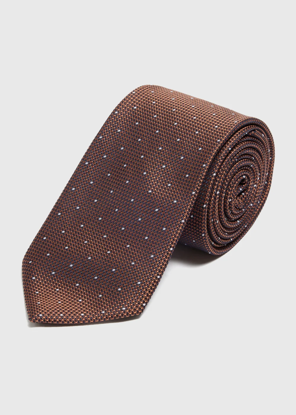 Taylor & Wright Rust Polka Dot Tie - One Size Image 1