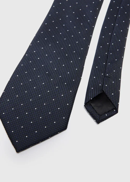 Taylor & Wright Navy Polka Dot Tie - One Size Image 2