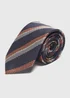 Taylor & Wright Navy Rust Stripe Tie - One Size Image 1