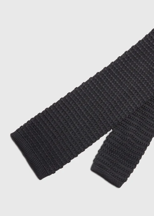 Taylor & Wright Black Knitted Tie - One Size Image 2