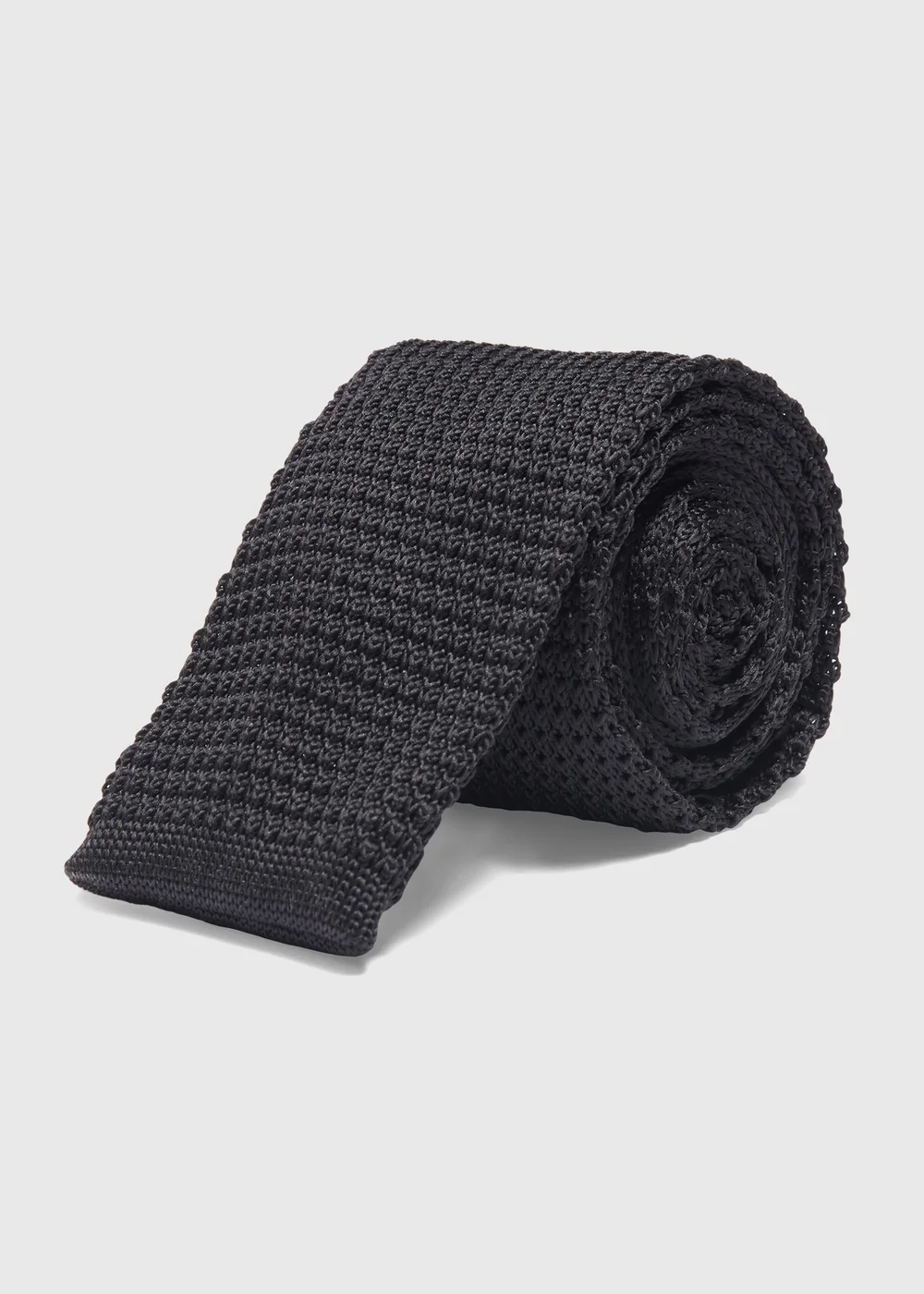 Taylor & Wright Black Knitted Tie - One Size Image 1