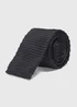 Taylor & Wright Black Knitted Tie - One Size Image 1