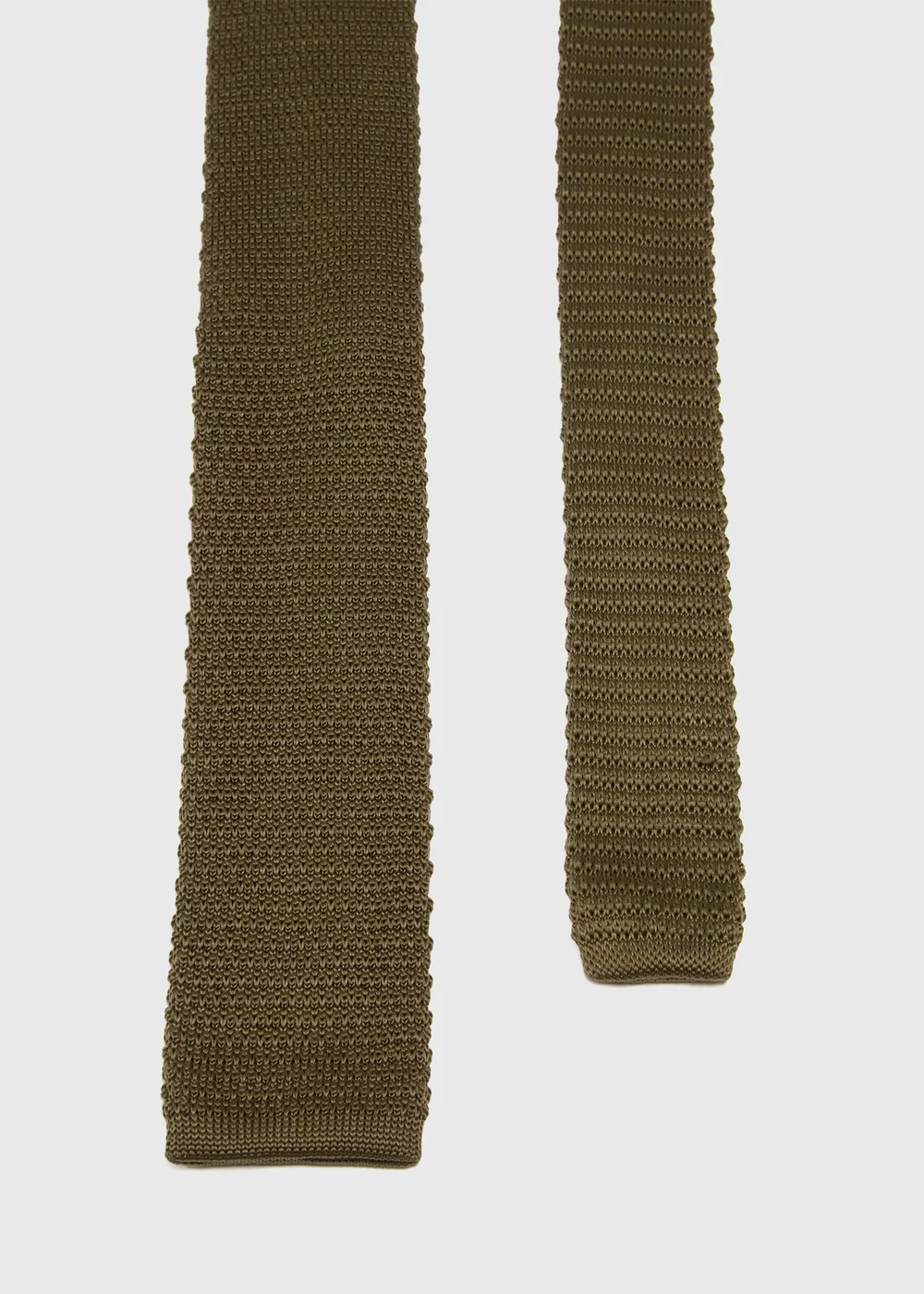 Taylor & Wright Olive Knitted Tie - One Size Image 2