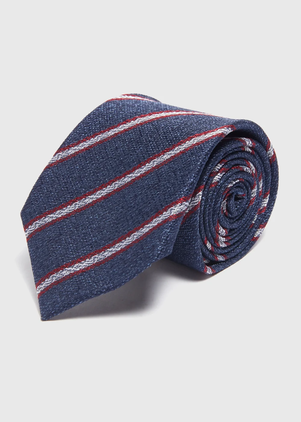Taylor & Wright Navy Striped Tie - One Size Image 1
