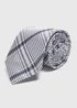 Taylor & Wright Grey Check Tie - One Size Image 1