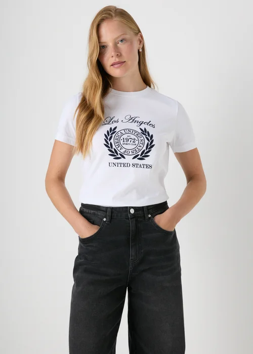 White Los Angeles Graphic T-Shirt - 8 Image 3