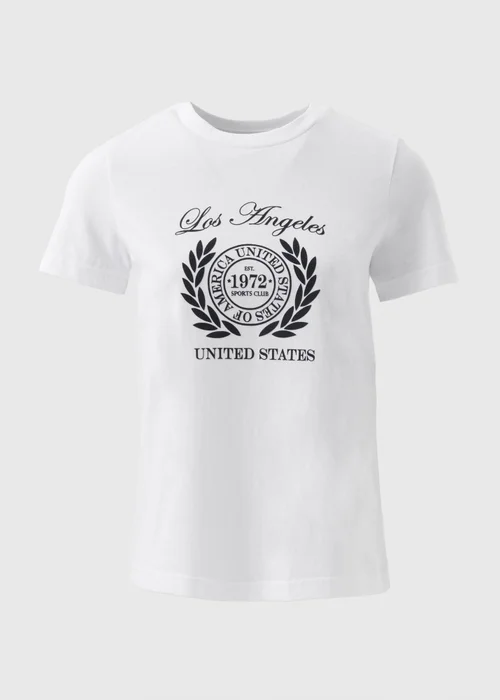 White Los Angeles Graphic T-Shirt - 8 Image 4