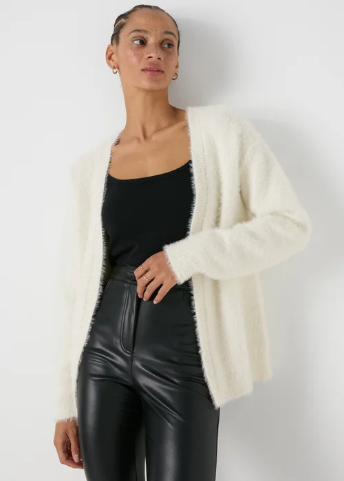 Cream Fluffy Cardigan - XS Image 3
