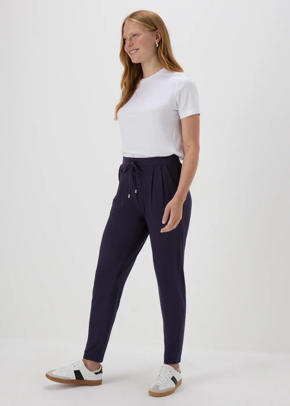 Navy Harem Joggers - 8 Image 1