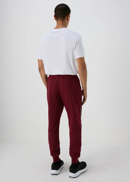 Souluxe Marl Burgundy Panel Joggers - XS Image 2