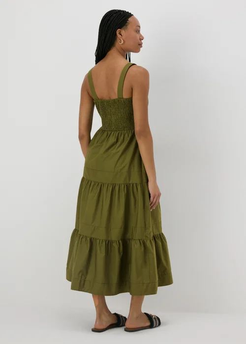 Khaki Tiered Maxi Dress - 8 Image 2
