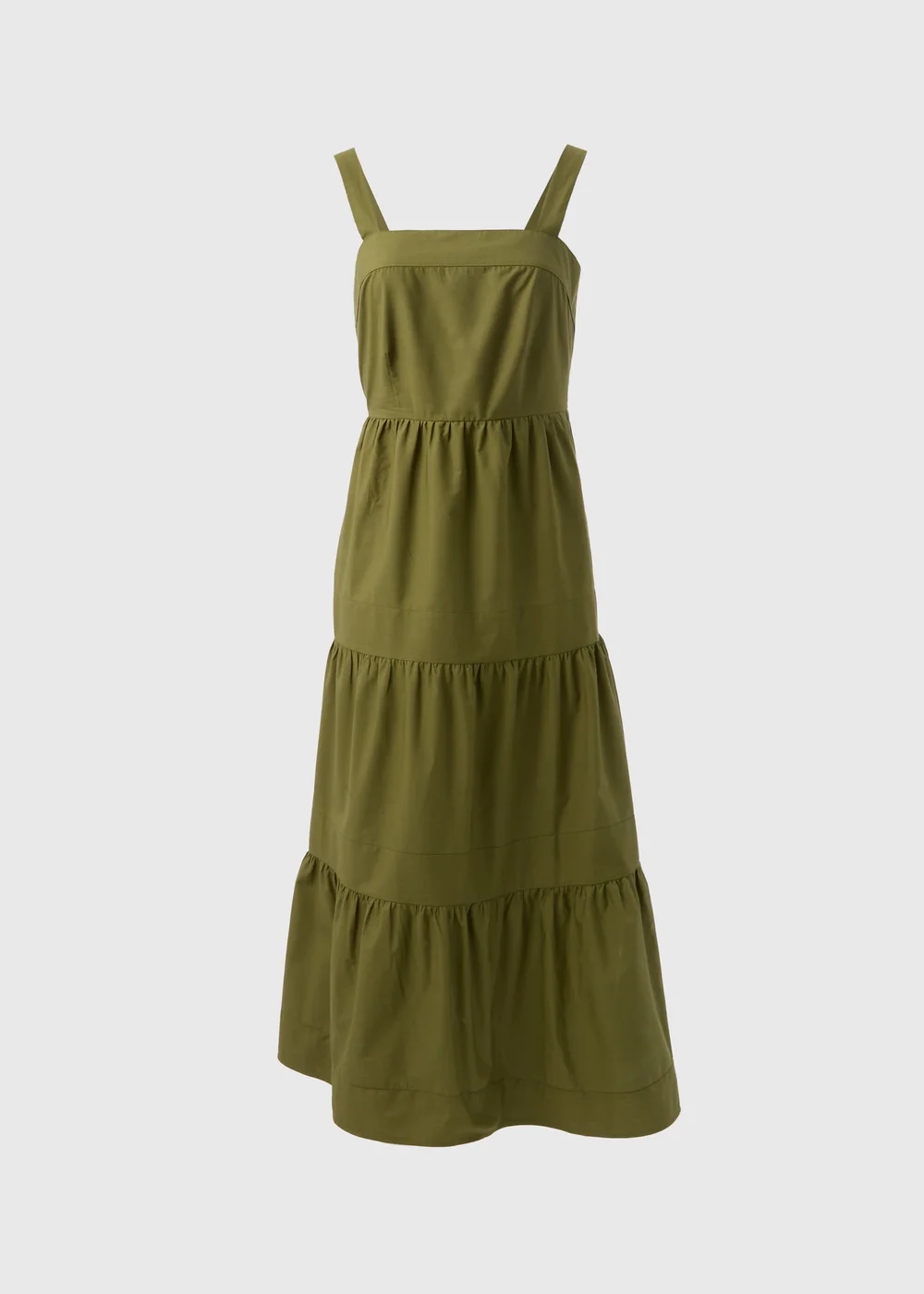 Khaki Tiered Maxi Dress - 8 Image 5