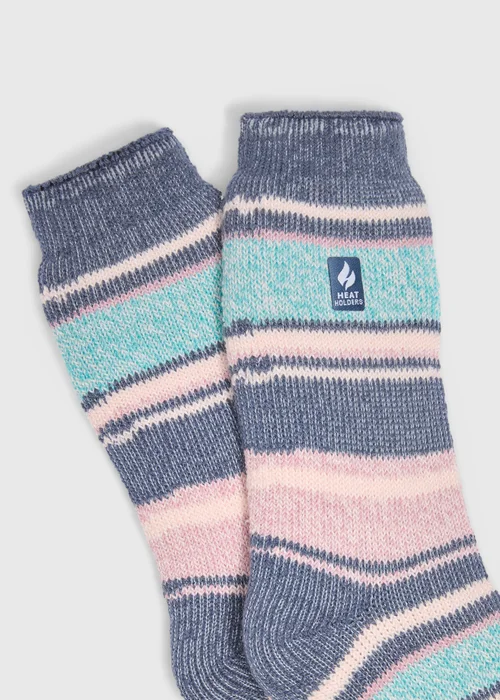 Heat Holders Grey Stripe Thermal Socks - One Size Image 2