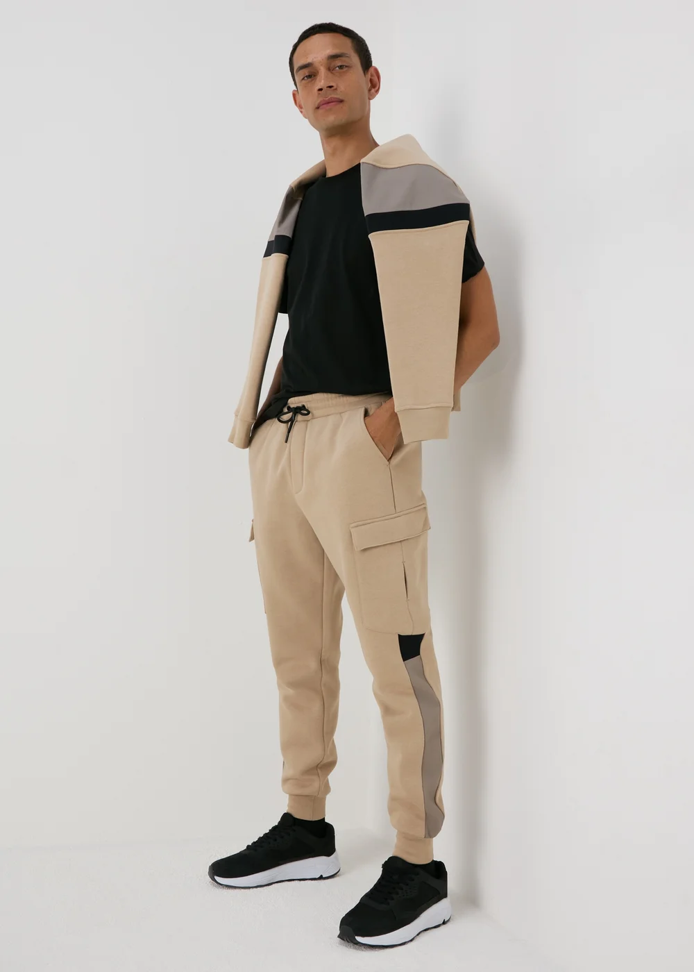 Souluxe Stone Panel Cargo Joggers - Extra small Image 1