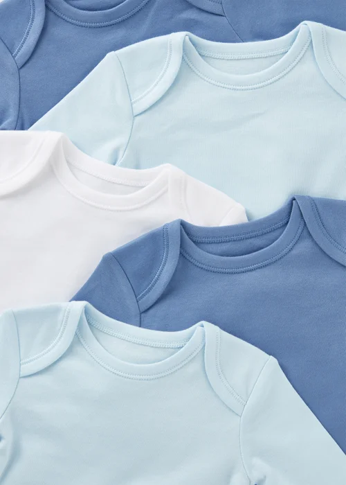 5 Pack Baby Blue Bodysuits (Newborn- 23mths) - 0-3 months Image 2
