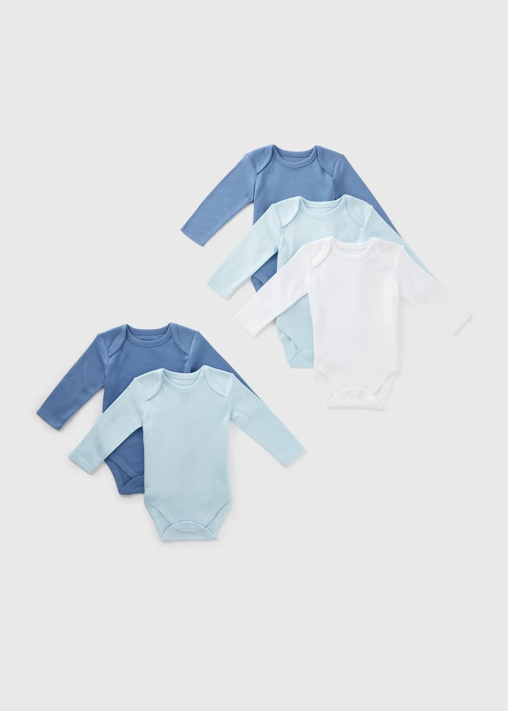 5 Pack Baby Blue Bodysuits (Newborn- 23mths) - 0-3 months Image 1